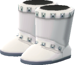 white studded boots