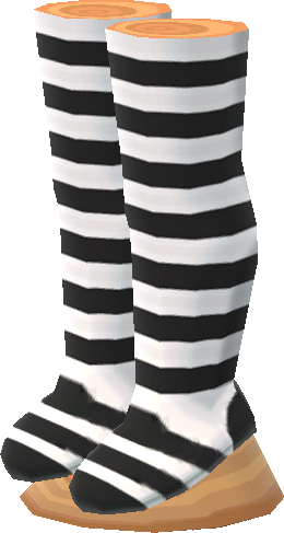 white striped socks