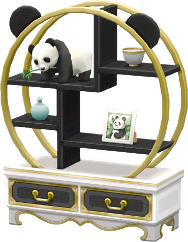 panda display shelf