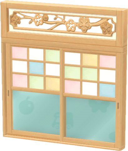 Pastell-Glas-Shoji-Wand