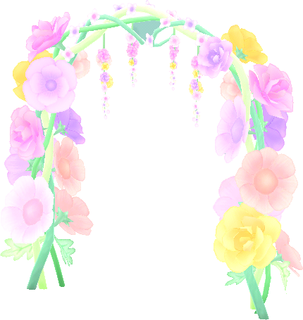粉嫩花朵拱門