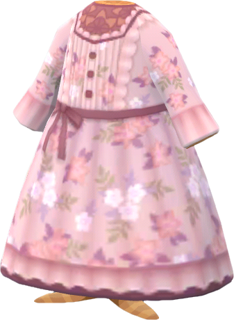 robe longue florale rose