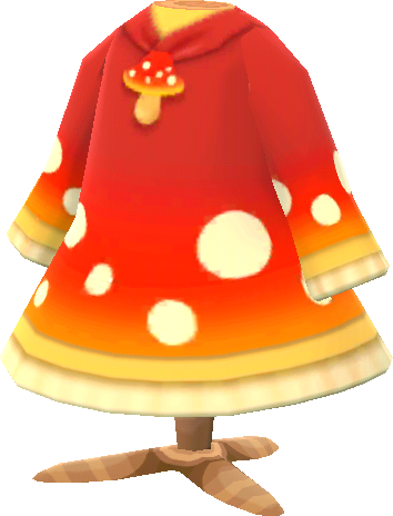 蘑菇連帽連身裙