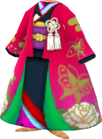kimono nupcial magenta