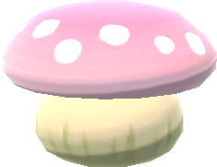 pink mushroom stool