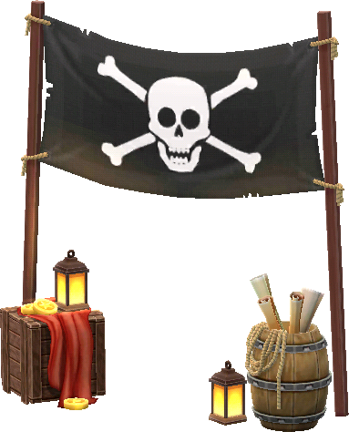 커다란 해적 깃발