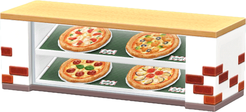 pizzeria display case