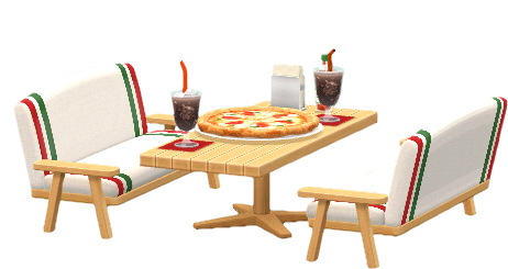 ピザやさんのテーブルセット