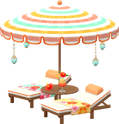 set parasol tropical