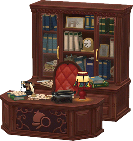 private detective's desk