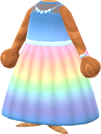 vestido radiante arcoíris