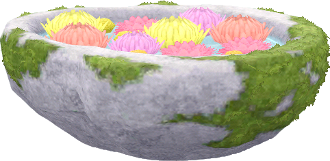 vasca tonda fiorita