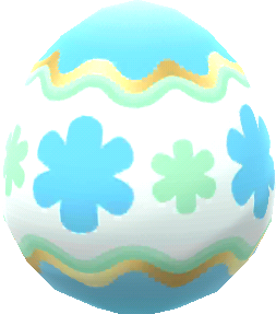 blue painted egg