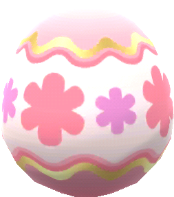 pink painted egg