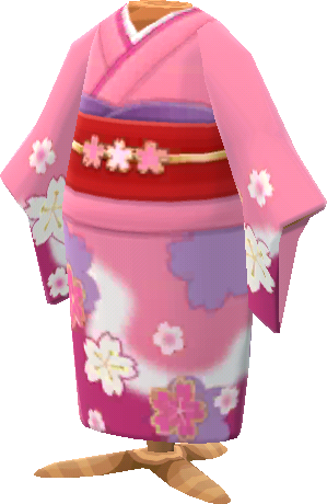 Rosa-Blüten-Kimono