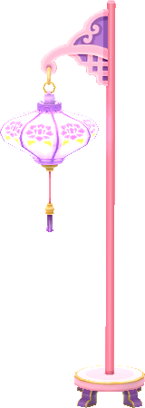 lanterna rosa pastello