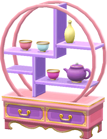 pastel traditional shelf