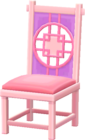 sedia rosa pastello