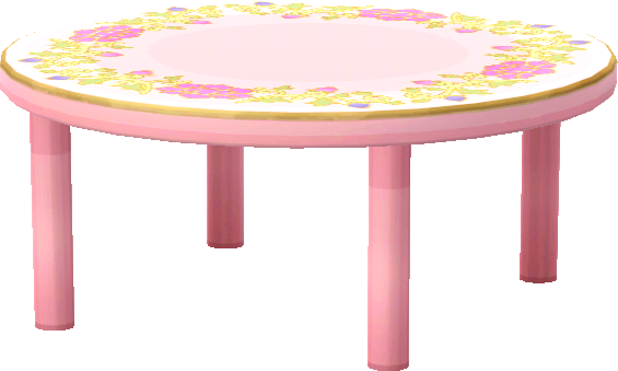 table rose et mauve