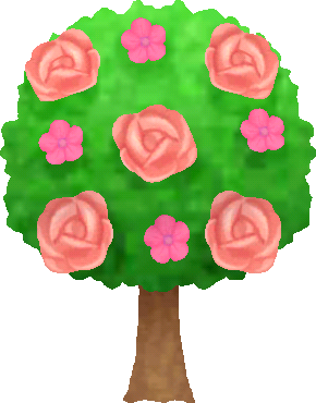 árbol topiario rosa