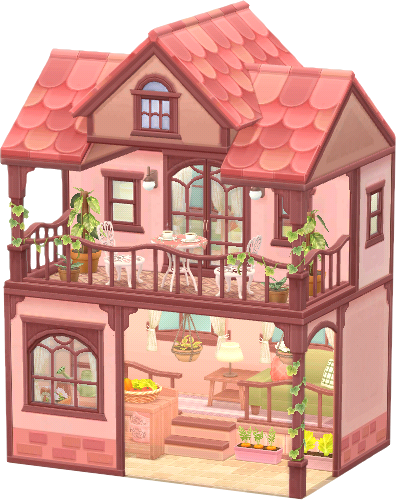 벚꽃색 하우스 거실