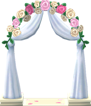 arche mariage roses