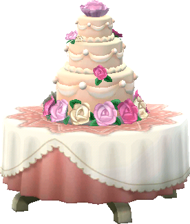 rose wedding cake