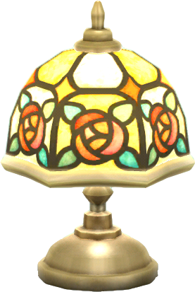 rosette glass lamp