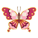 farfalla quadrina rosa