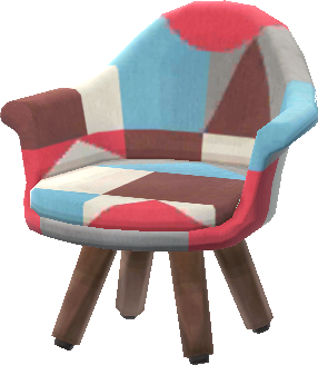 red modern-art chair