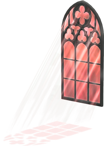 finestra gotica rossa