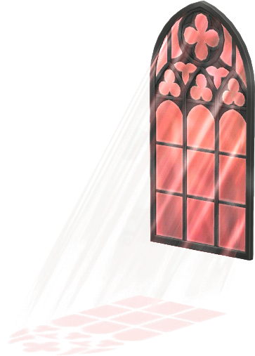 red gothic window