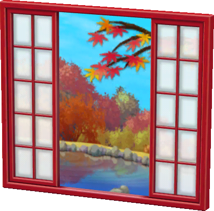 Rot-Herbstfenster
