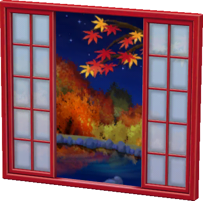 red fall window