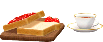 strawberry-jam toast