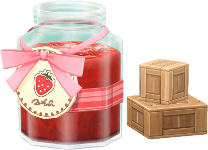 giant strawberry-jam jar