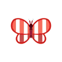 紅色條紋蝴蝶