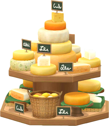 round cheese display