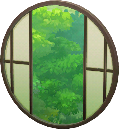 翠綠和室圓形窗戶