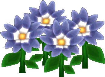 藍色冬天花朵