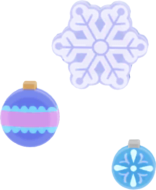 set fiocco di neve lilla