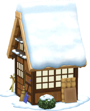 Schneebedeckt-Haus