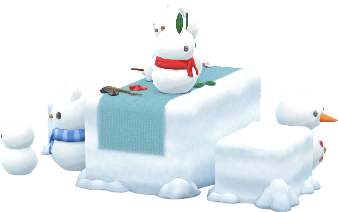 tavolo creazioni di neve