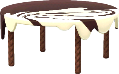 チョコレートマーブルなテーブル