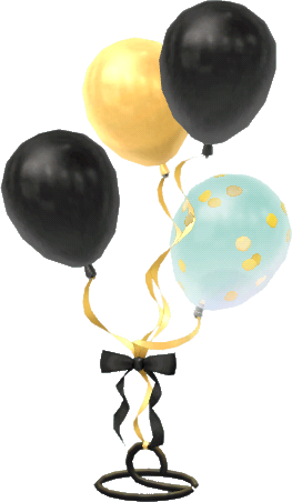 Schwarz-Gold-Ballons