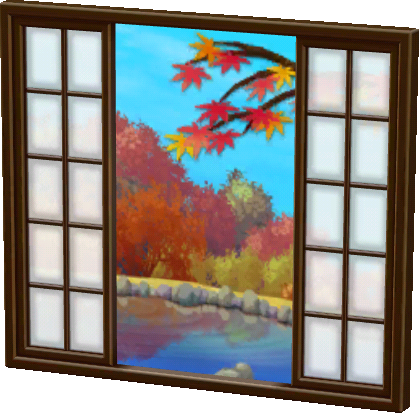 fenêtre automne marron