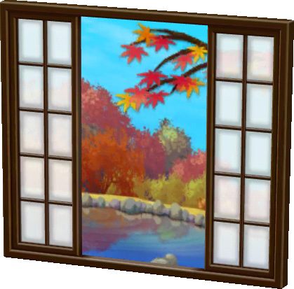 dark brown fall window