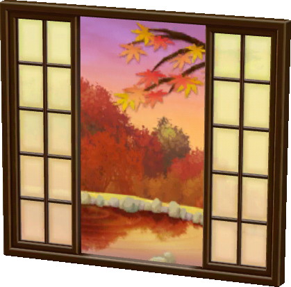 dark brown fall window