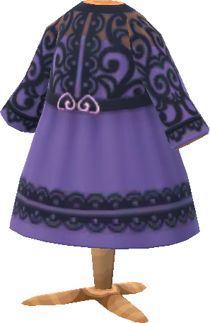 robe violette à dentelle