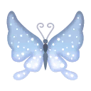 silver glitterfly